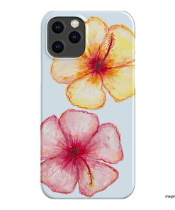 Hibiscus Flower Blue Printed Phone Cases iPhone 12 Pro / Snap by BG. Studio - The Dairy