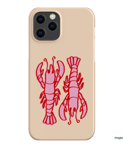 Lobster Love Peach Printed Phone Cases iPhone 12 Pro / Snap by The Dairy - The Dairy