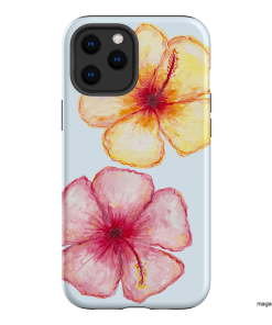 Hibiscus Flower Blue Printed Phone Cases iPhone 12 Pro / Armoured by BG. Studio - The Dairy