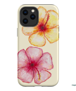 Hibiscus Flower Yellow Printed Phone Cases iPhone 12 Pro / Armoured by BG. Studio - The Dairy