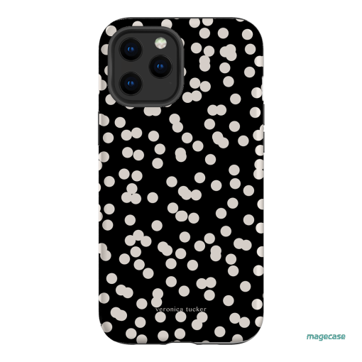 Mini Confetti Noir Printed Phone Cases iPhone 12 Pro / Armoured by Veronica Tucker - The Dairy