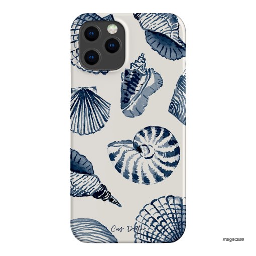 Blue Shells Printed Phone Cases iPhone 12 Pro Max / Snap by Cass Deller - The Dairy