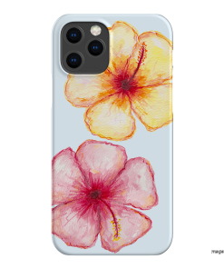 Hibiscus Flower Blue Printed Phone Cases iPhone 12 Pro Max / Snap by BG. Studio - The Dairy