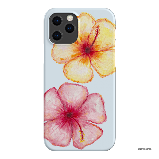 Hibiscus Flower Blue Printed Phone Cases iPhone 12 Pro Max / Snap by BG. Studio - The Dairy