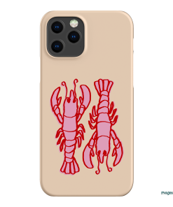 Lobster Love Peach Printed Phone Cases iPhone 12 Pro Max / Snap by The Dairy - The Dairy