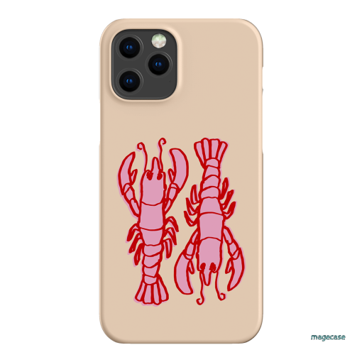 Lobster Love Peach Printed Phone Cases iPhone 12 Pro Max / Snap by The Dairy - The Dairy