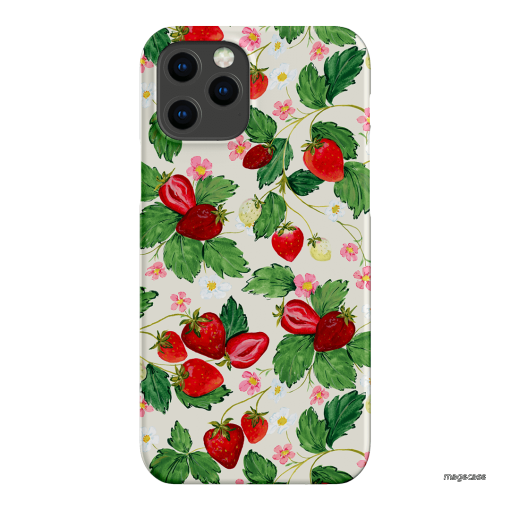 Strawberry Patch Printed Phone Cases iPhone 12 Pro Max / Snap by Ellie Mae - The Dairy