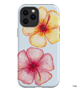 Hibiscus Flower Blue Printed Phone Cases iPhone 12 Pro Max / Armoured by BG. Studio - The Dairy
