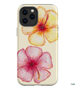 Hibiscus Flower Yellow Printed Phone Cases iPhone 12 Pro Max / Armoured by BG. Studio - The Dairy