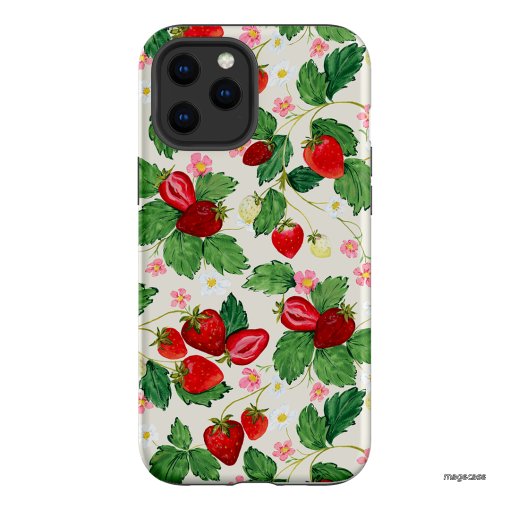 Strawberry Patch Printed Phone Cases iPhone 12 Pro Max / Armoured by Ellie Mae - The Dairy