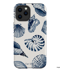 Blue Shells Printed Phone Cases iPhone 12 Pro Max / Armoured by Cass Deller - The Dairy