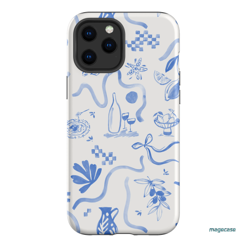 Mediterranean Wave Printed Phone Cases iPhone 12 Pro Max / Armoured by Charlie Taylor - The Dairy