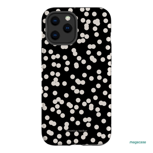 Mini Confetti Noir Printed Phone Cases iPhone 12 Pro Max / Armoured by Veronica Tucker - The Dairy