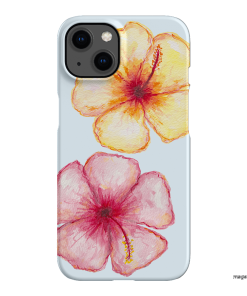 Hibiscus Flower Blue Printed Phone Cases iPhone 13 / Snap by BG. Studio - The Dairy