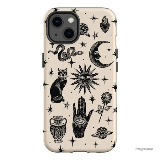Astro Flash Beige Printed Phone Cases iPhone 13 / Armoured by Veronica Tucker - The Dairy