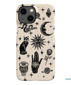 Astro Flash Beige Printed Phone Cases iPhone 13 Mini / Snap by Veronica Tucker - The Dairy