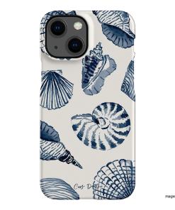 Blue Shells Printed Phone Cases iPhone 13 Mini / Snap by Cass Deller - The Dairy