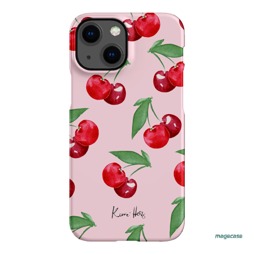 Cherry Rose Printed Phone Cases iPhone 13 Mini / Snap by Kerrie Hess - The Dairy