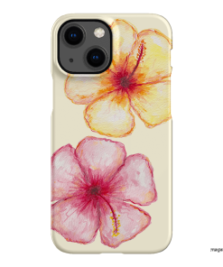 Hibiscus Flower Yellow Printed Phone Cases iPhone 13 Mini / Snap by BG. Studio - The Dairy