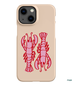 Lobster Love Peach Printed Phone Cases iPhone 13 Mini / Snap by The Dairy - The Dairy
