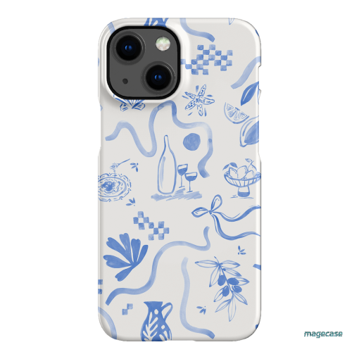 Mediterranean Wave Printed Phone Cases iPhone 13 Mini / Snap by Charlie Taylor - The Dairy
