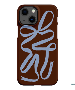 Mocha Ribbon Printed Phone Cases iPhone 13 Mini / Snap by Jasmine Dowling - The Dairy