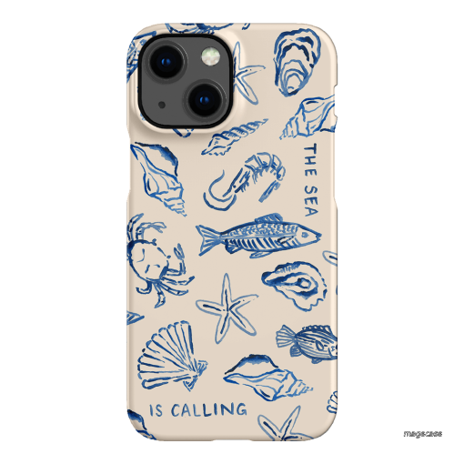 Sea Call Printed Phone Cases iPhone 13 Mini / Snap by Cass Deller - The Dairy