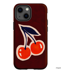 Cherries Printed Phone Cases iPhone 13 Mini / Armoured by Studio Bon - The Dairy