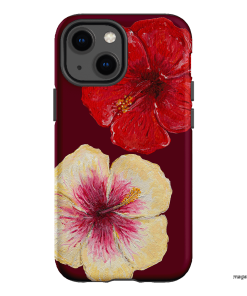Hibiscus Flower Printed Phone Cases iPhone 13 Mini / Armoured by BG. Studio - The Dairy