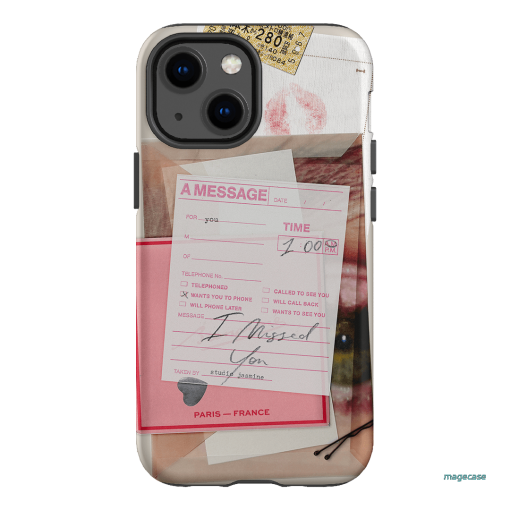 Missed Call Printed Phone Cases iPhone 13 Mini / Armoured by Jasmine Dowling - The Dairy