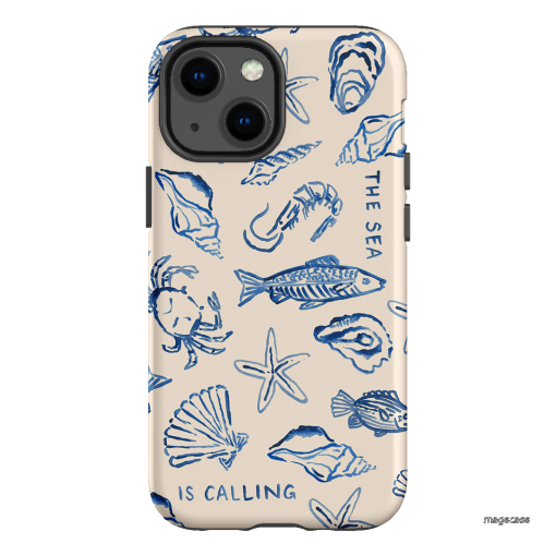 Sea Call Printed Phone Cases iPhone 13 Mini / Armoured by Cass Deller - The Dairy