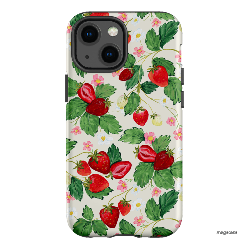 Strawberry Patch Printed Phone Cases iPhone 13 Mini / Armoured by Ellie Mae - The Dairy