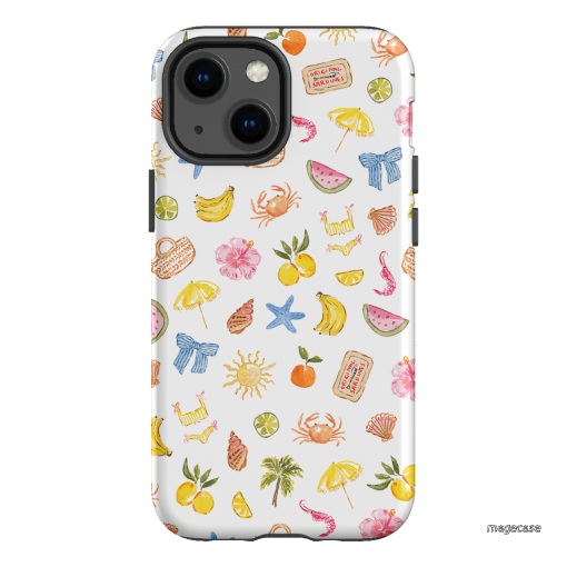 Summer Icons Printed Phone Cases iPhone 13 Mini / Armoured by Cass Deller - The Dairy