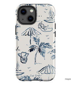 Balmy Blue Printed Phone Cases iPhone 13 Mini / Armoured by Cass Deller - The Dairy