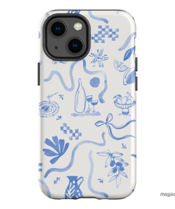 Mediterranean Wave Printed Phone Cases iPhone 13 Mini / Armoured by Charlie Taylor - The Dairy