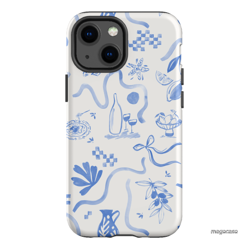 Mediterranean Wave Printed Phone Cases iPhone 13 Mini / Armoured by Charlie Taylor - The Dairy