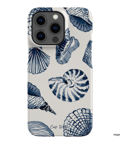 Blue Shells Printed Phone Cases iPhone 13 Pro / Snap by Cass Deller - The Dairy