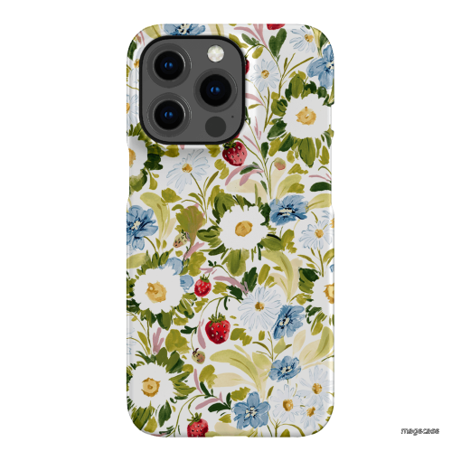 Garden Strawberries Printed Phone Cases iPhone 13 Pro / Snap by Ellie Mae - The Dairy