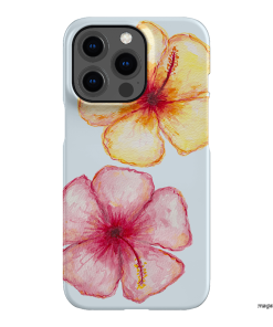 Hibiscus Flower Blue Printed Phone Cases iPhone 13 Pro / Snap by BG. Studio - The Dairy