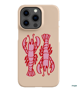 Lobster Love Peach Printed Phone Cases iPhone 13 Pro / Snap by The Dairy - The Dairy