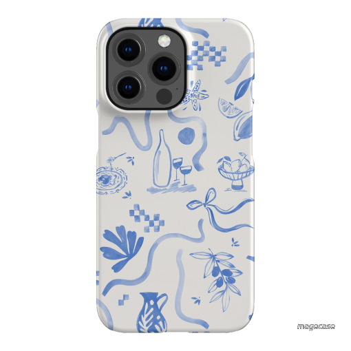 Mediterranean Wave Printed Phone Cases iPhone 13 Pro / Snap by Charlie Taylor - The Dairy