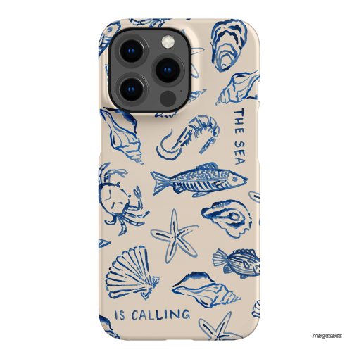 Sea Call Printed Phone Cases iPhone 13 Pro / Snap by Cass Deller - The Dairy