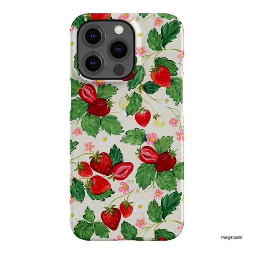 Strawberry Patch Printed Phone Cases iPhone 13 Pro / Snap by Ellie Mae - The Dairy
