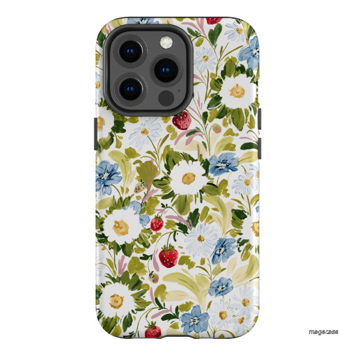 Garden Strawberries Printed Phone Cases iPhone 13 Pro / Armoured by Ellie Mae - The Dairy