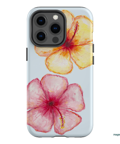 Hibiscus Flower Blue Printed Phone Cases iPhone 13 Pro / Armoured by BG. Studio - The Dairy