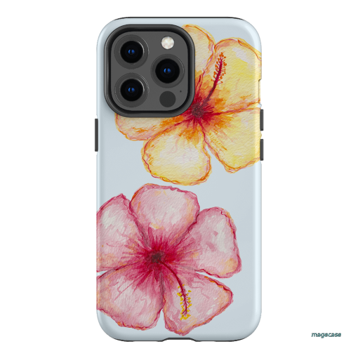 Hibiscus Flower Blue Printed Phone Cases iPhone 13 Pro / Armoured by BG. Studio - The Dairy
