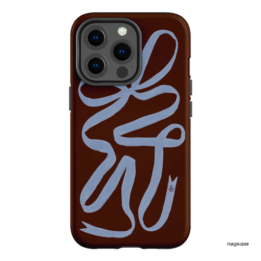 Mocha Ribbon Printed Phone Cases iPhone 13 Pro / Armoured by Jasmine Dowling - The Dairy