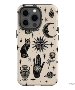 Astro Flash Beige Printed Phone Cases iPhone 13 Pro / Armoured by Veronica Tucker - The Dairy
