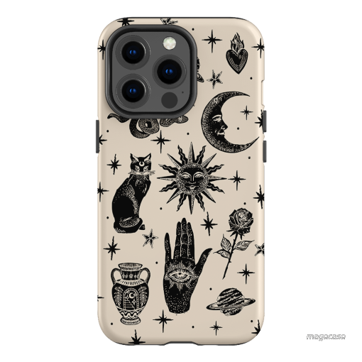 Astro Flash Beige Printed Phone Cases iPhone 13 Pro / Armoured by Veronica Tucker - The Dairy