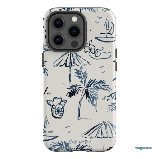Balmy Blue Printed Phone Cases iPhone 13 Pro / Armoured by Cass Deller - The Dairy